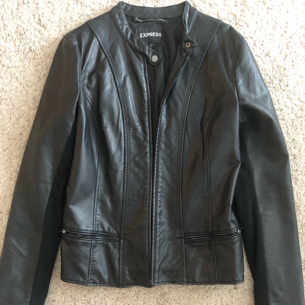 Faux Leather Express Jacket-Size L